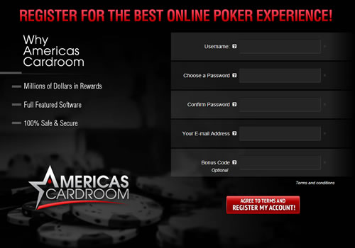 Americas Cardroom Signup