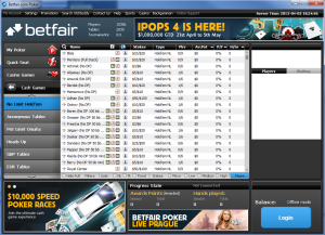 Betfair Poker Software Screenshot