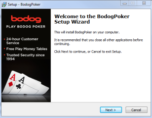 Bodog Poker Installation