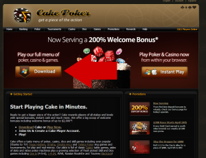 Cake Poker Website Screenshot