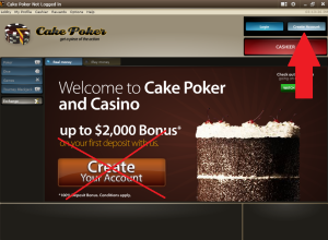 Create Account at Cake Poker