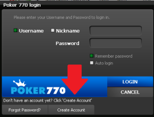 Open Poker770 Account