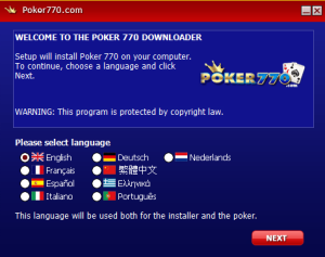 Choose Poker770 Language