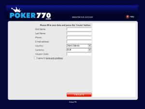 Poker770 Registration Form