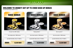 Select Unibet Poker Bonus